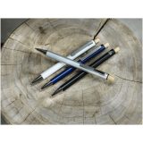 Vue 4 de Stylo bille en aluminium recyclé Cyrus (encre bleue)