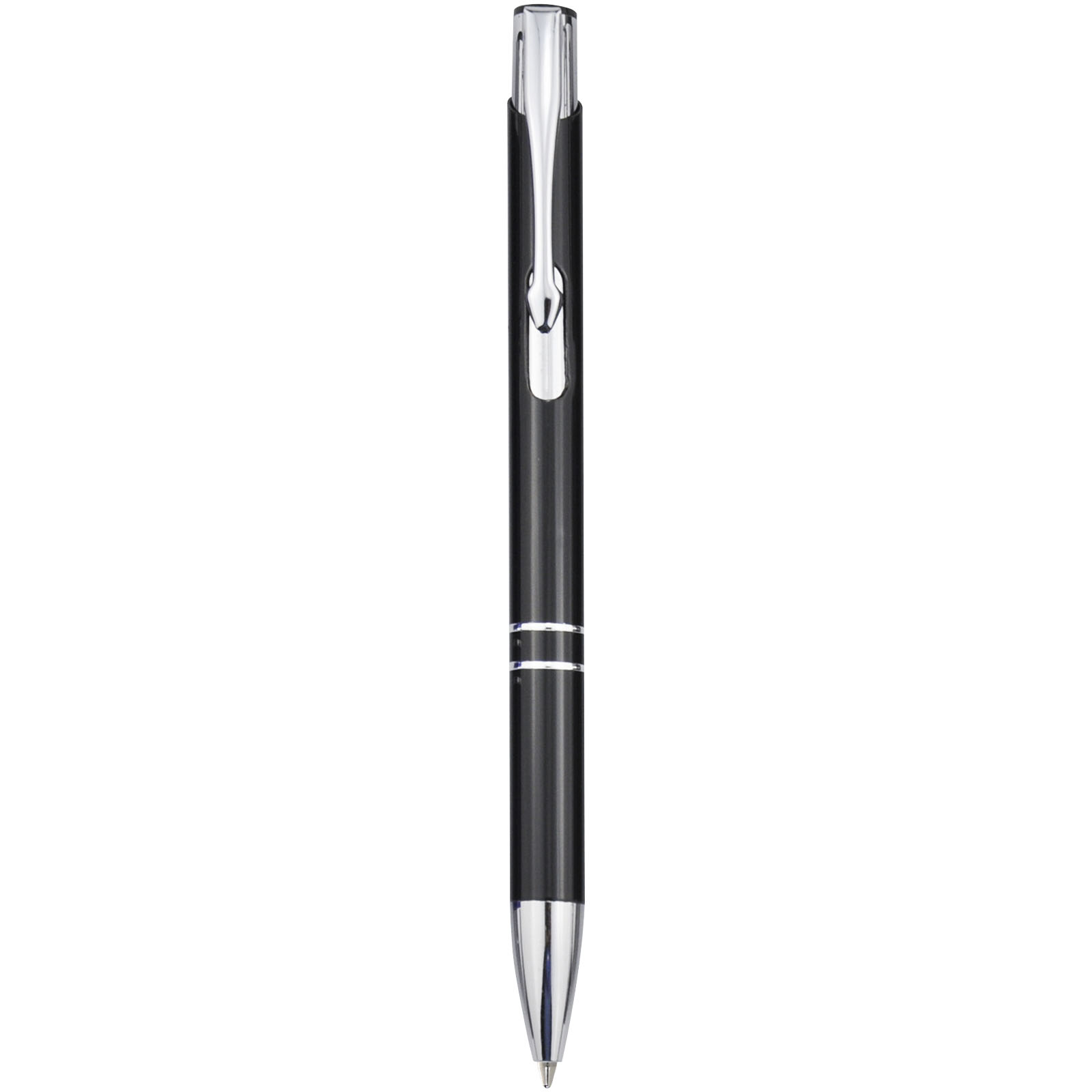 Stylo bille en aluminium recyclé Moneta (encre noire)