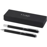 Vue 6 de Ensemble-cadeau stylo bille et stylo roller Lucetto en aluminium recyclé (encre noire)