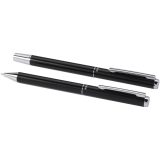 Vue 9 de Ensemble-cadeau stylo bille et stylo roller Lucetto en aluminium recyclé (encre noire)