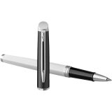 Vue 3 de Stylo roller Waterman Hemisphere avec habillage palladium (encre noire)