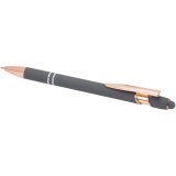 Vue 4 de Stylo bille Nanna avec finition or rose (encre bleue)