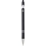 Vue 3 de Stylo bille Kish avec finition argentée (encre bleue)