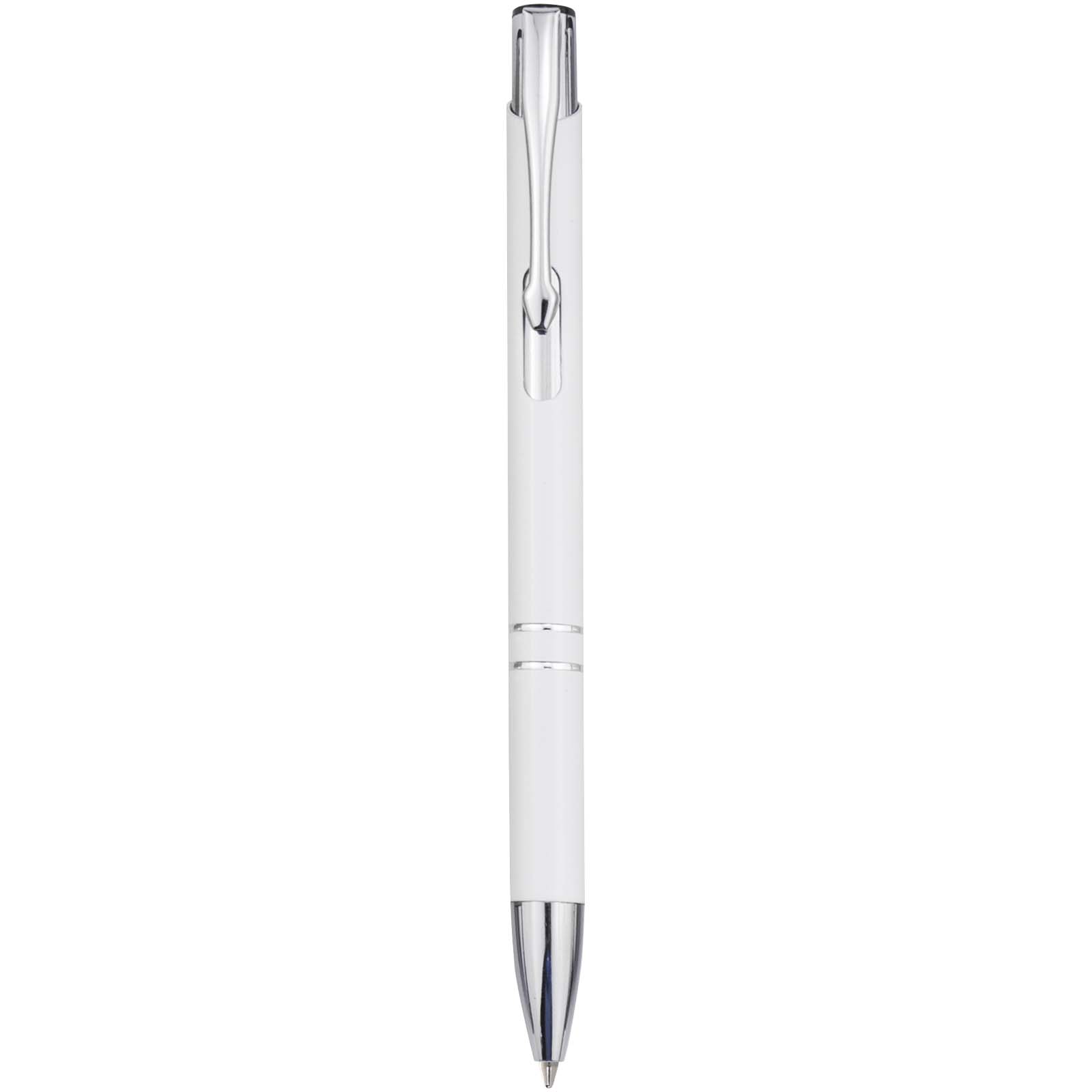 Stylo bille en aluminium recyclé Moneta (encre bleue)