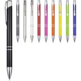 Vue 4 de Stylo bille en aluminium recyclé Moneta (encre bleue)