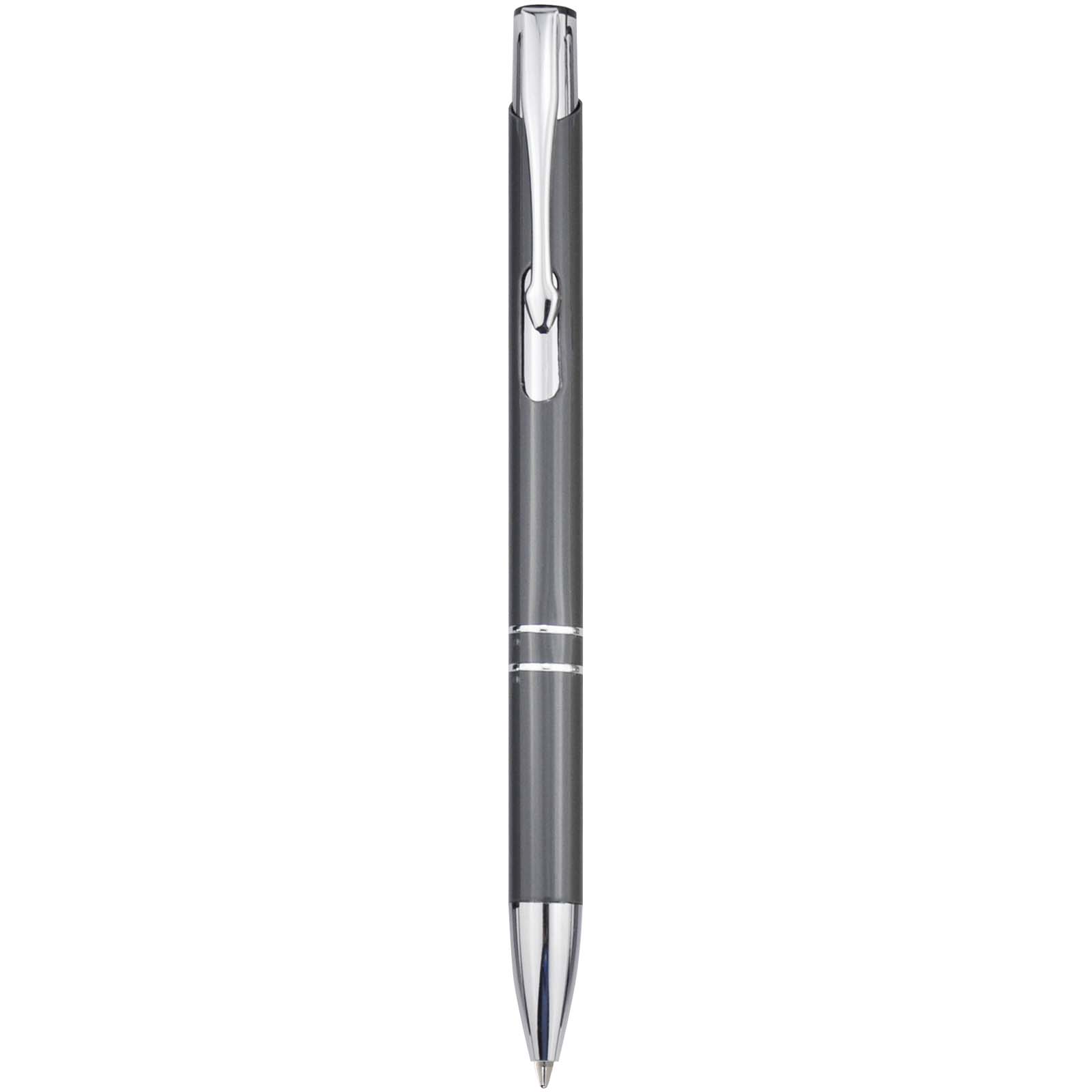 Stylo bille en aluminium recyclé Moneta (encre bleue)