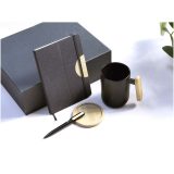 Vue 6 de Coffret cadeau Laura avec carnet à couverture rigide A5 et stylo bille (encre noire)