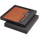 Vue 1 de Ensemble Legato comprenant carnet A5, stylo bille et stylo roller (encre bleue)