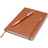 Vue 4 de Ensemble Legato comprenant carnet A5, stylo bille et stylo roller (encre bleue)