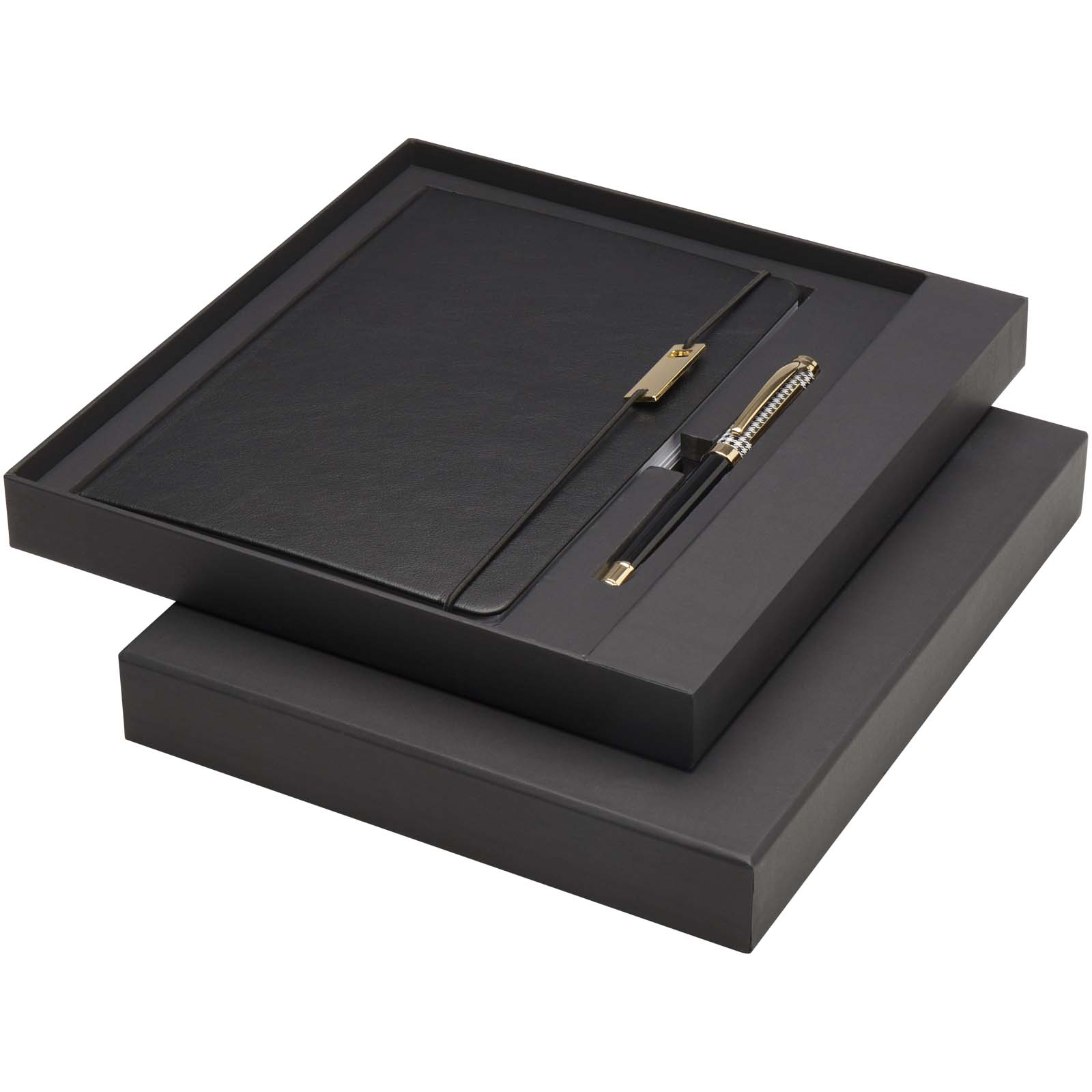 Ensemble Legato comprenant carnet A5, stylo bille et stylo roller (encre bleue)