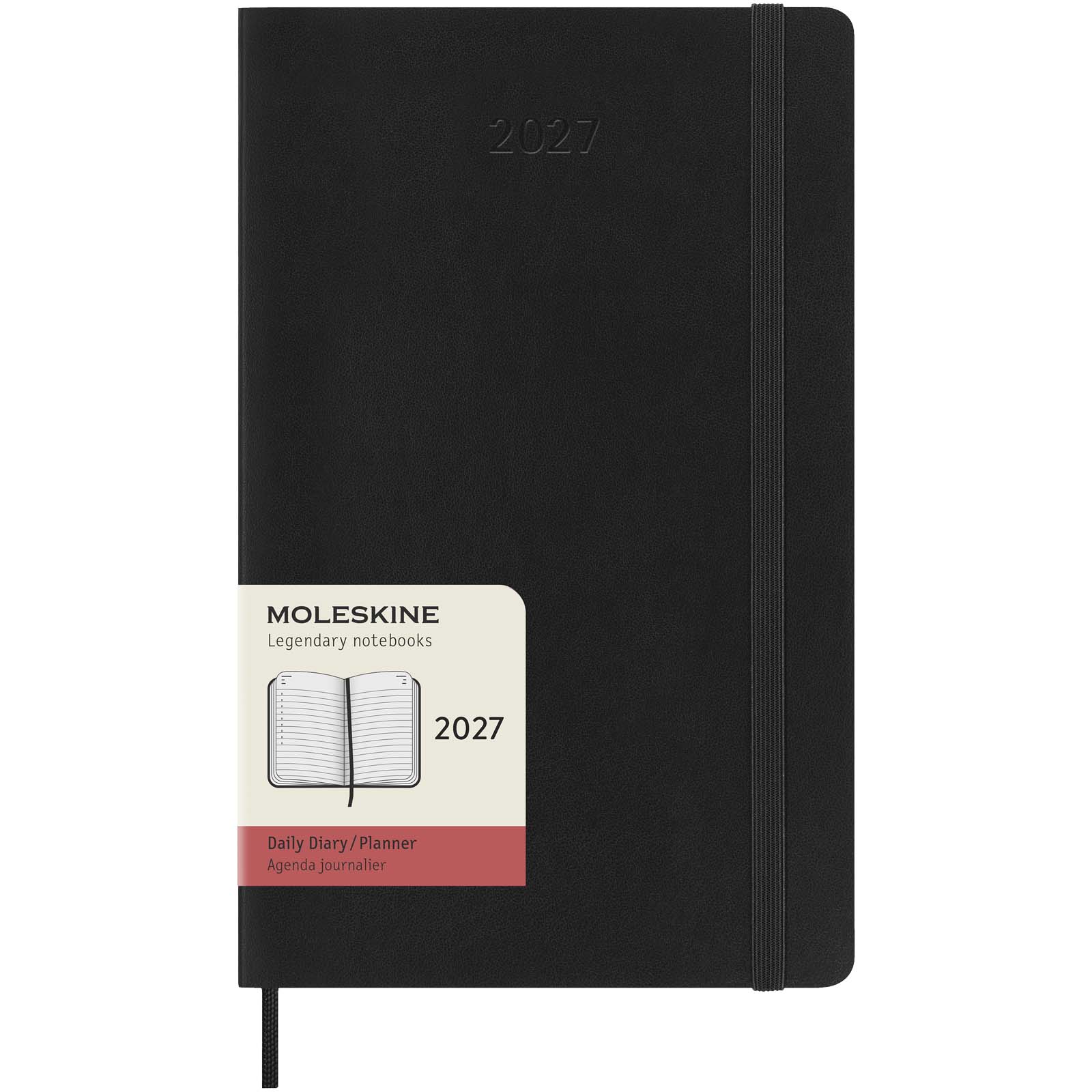 Agenda L quotidien 12 mois Moleskine à couverture souple