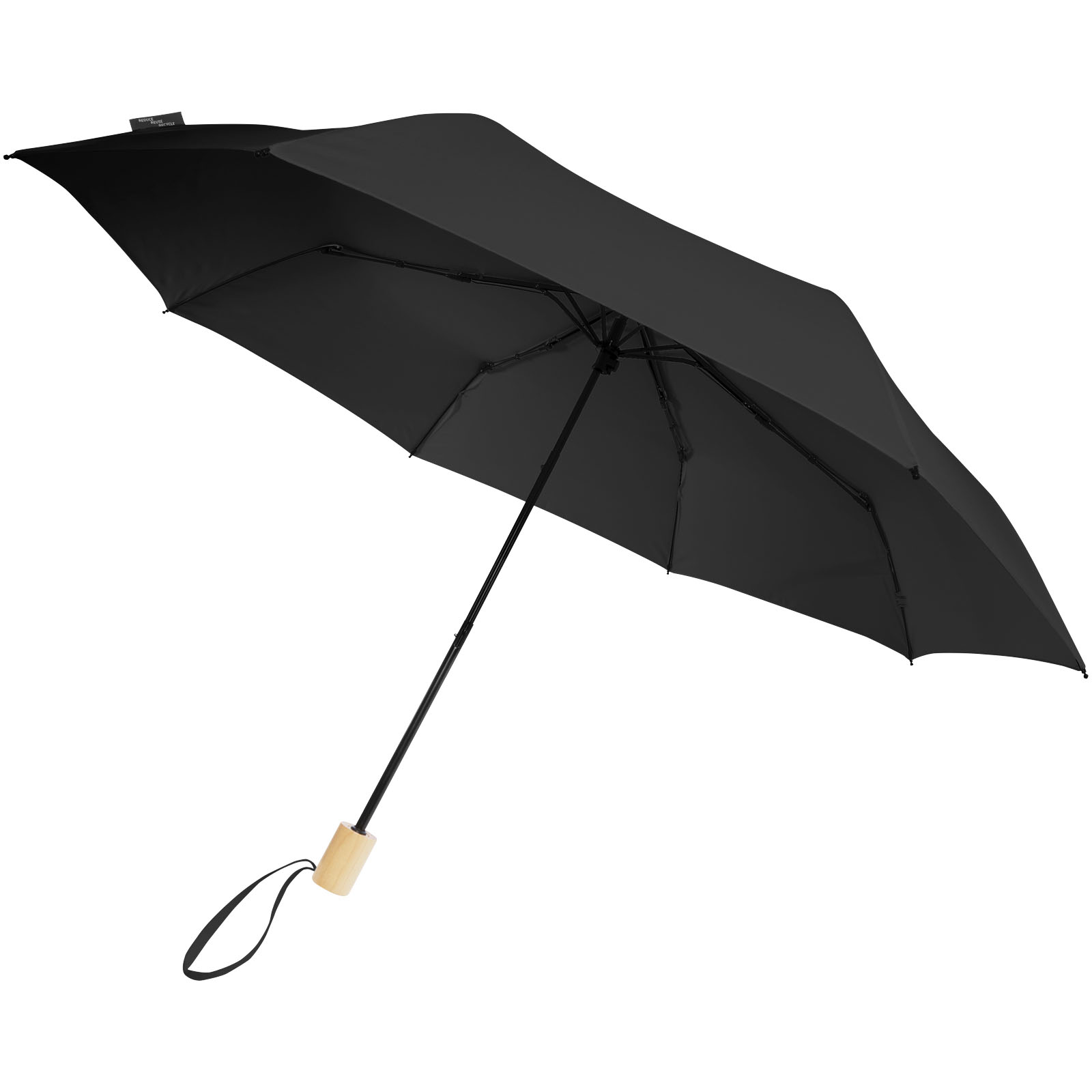 Parapluie 21" pliable windproof en PET recyclé Birgit