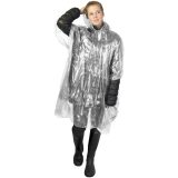 Vue 3 de Poncho jetable pour la pluie Mayan recyclé certifié GRS avec pochette de rangement
