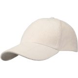 Vue 4 de Casquette 6 panneaux de 280 g/m² Hutton en velours côtelé recyclé