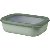 Vue 2 de Mepal Cirqula 1 000 ml, saladier rectangulaire à plusieurs compartiments