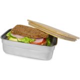 Vue 3 de Boîte repas Tite en acier inoxydable avec couvercle en bambou 700 ml
