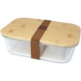 Vue 5 de Boîte repas Roby en verre avec couvercle en bambou 1000 ml