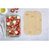 Vue 4 de Boîte repas Roby en verre avec couvercle en bambou 1000 ml