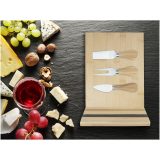 Vue 5 de Plateau à fromage et accessoires magnétiques Mancheg en bambou