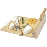 Vue 4 de Plateau à fromage et accessoires magnétiques Mancheg en bambou