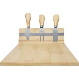 Vue 2 de Plateau à fromage et accessoires magnétiques Mancheg en bambou