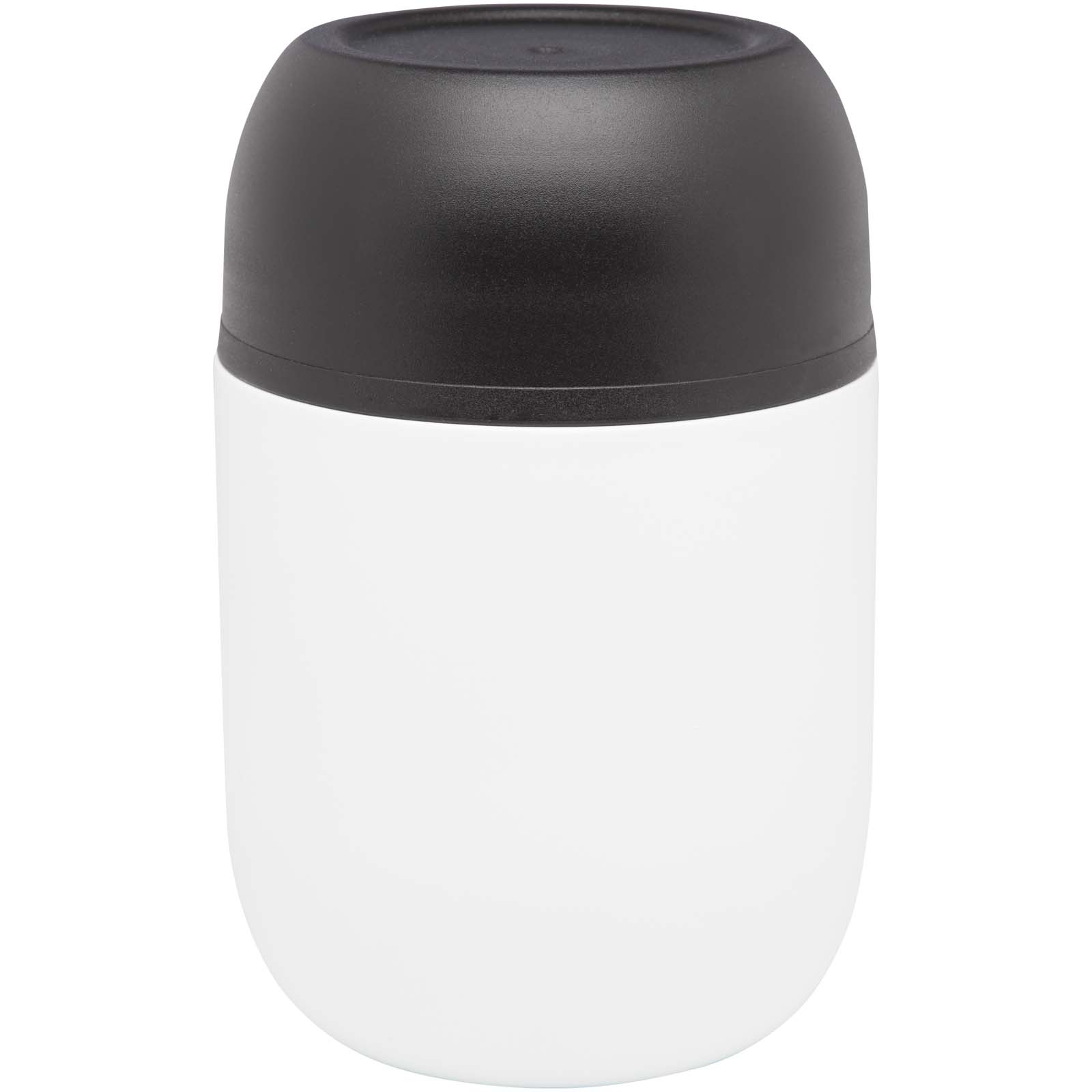Boîte-repas Supo en acier inoxydable recyclé à double paroi de 480 ml avec cuillère pliable