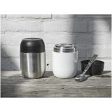 Vue 6 de Boîte-repas Supo en acier inoxydable recyclé à double paroi de 480 ml avec cuillère pliable