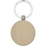 Vue 2 de Porte-clés rond Giovanni en bois de hêtre
