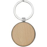 Vue 2 de Porte-clés rond Moreno en bois de hêtre