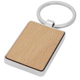 Vue 1 de Porte-clés rectangulaire Mauro en bois de hêtre