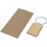 Vue 3 de Porte-clés rectangulaire Neta en bambou
