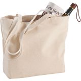 Vue 9 de Sac shopping zippé coton 320 g/m² Ningbo 15L