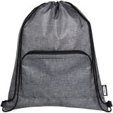 Vue 2 de Sac pliable 7 L recyclé avec cordon de serrage Ash