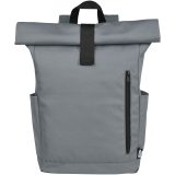 Vue 2 de Sac à dos Byron de 18 L en RPET GRS 15,6" avec dessus enroulable