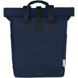 Vue 2 de Sac à dos pour ordinateur portable Joey de 15 L en toile recyclée GRS 15 pouces avec dessus enroulable
