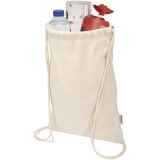 Vue 7 de Sac de 5 L avec cordon Oregon Blend en coton recyclé 140 g/m² certifié GRS