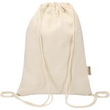 Vue 6 de Sac de 5 L avec cordon Oregon Blend en coton recyclé 140 g/m² certifié GRS