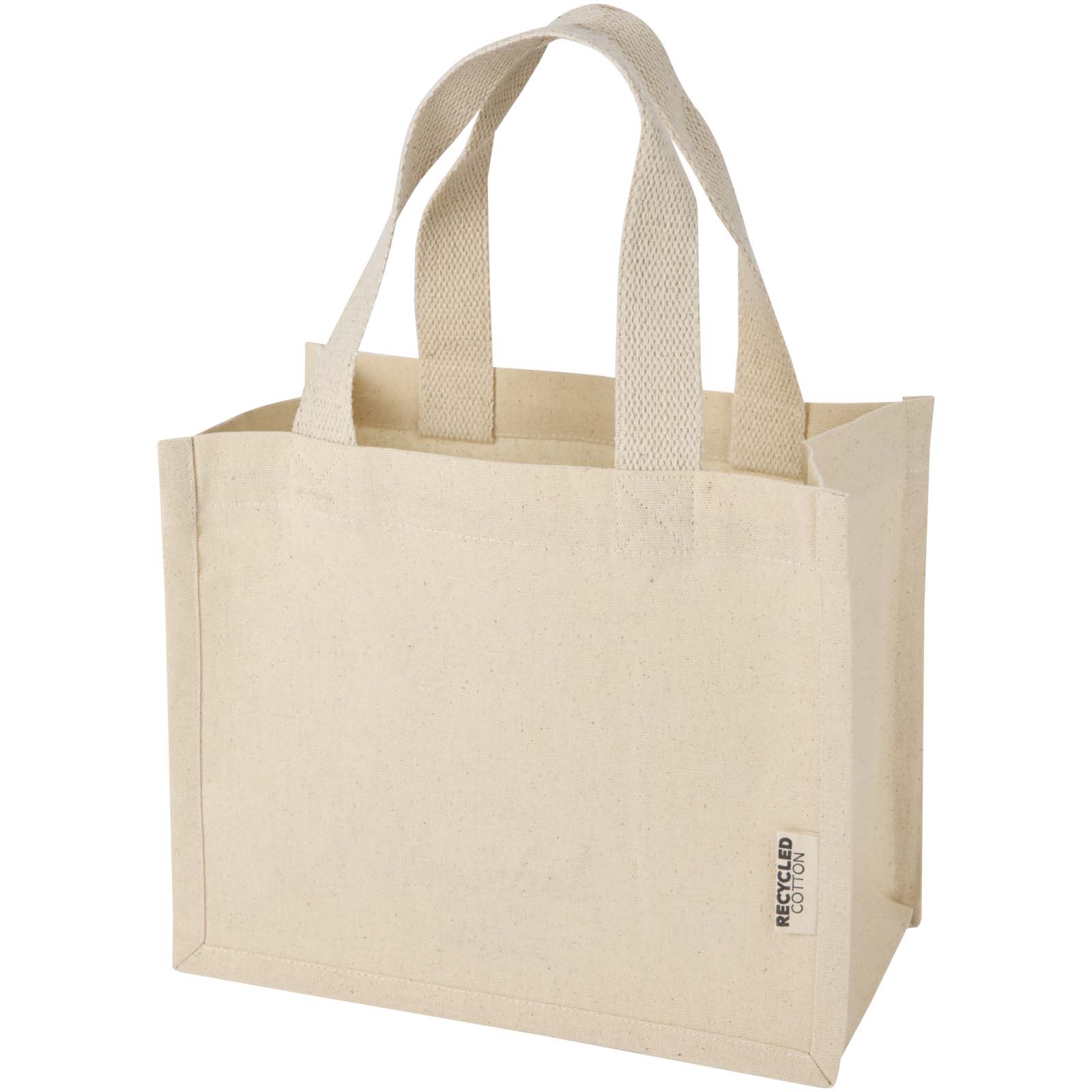 Mini sac shopping Odessa à soufflet en coton recyclé de 9 L et 220 g/m² certifié GRS