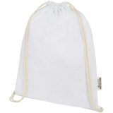 Vue 1 de Sac avec cordon Oregon en coton recyclé 140 g/m² certifié GRS