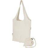 Vue 7 de Sac fourre-tout pliable en coton recyclé GRS « Madras Blend » 140 g/m², 7 L