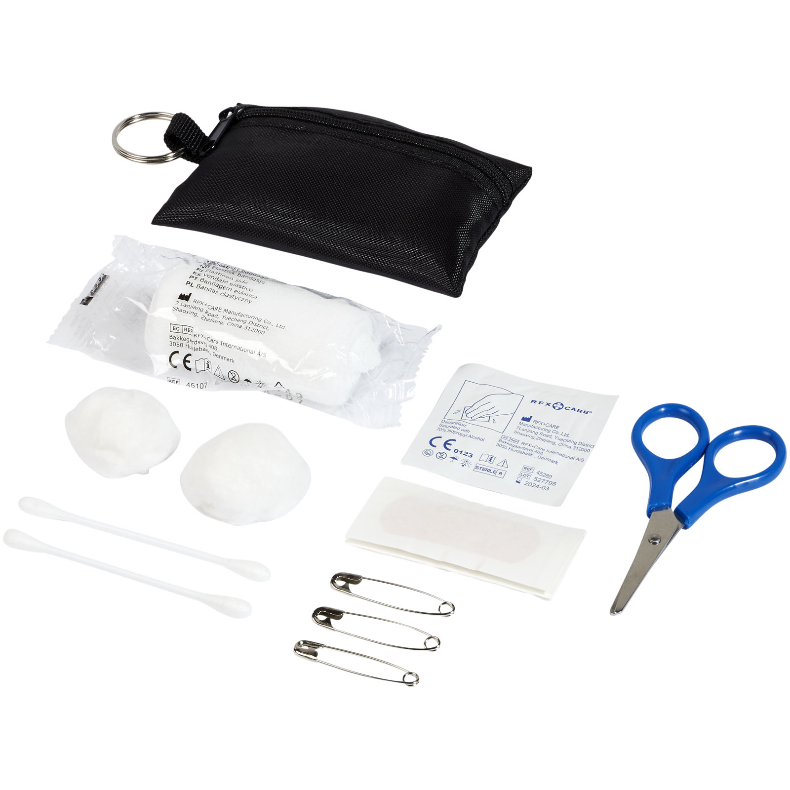 Pochette porte-clés 16 pièces pour premiers secours Valdemar