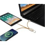 Vue 5 de Câble de charge 3-en-1 Bates en paille de blé et liège