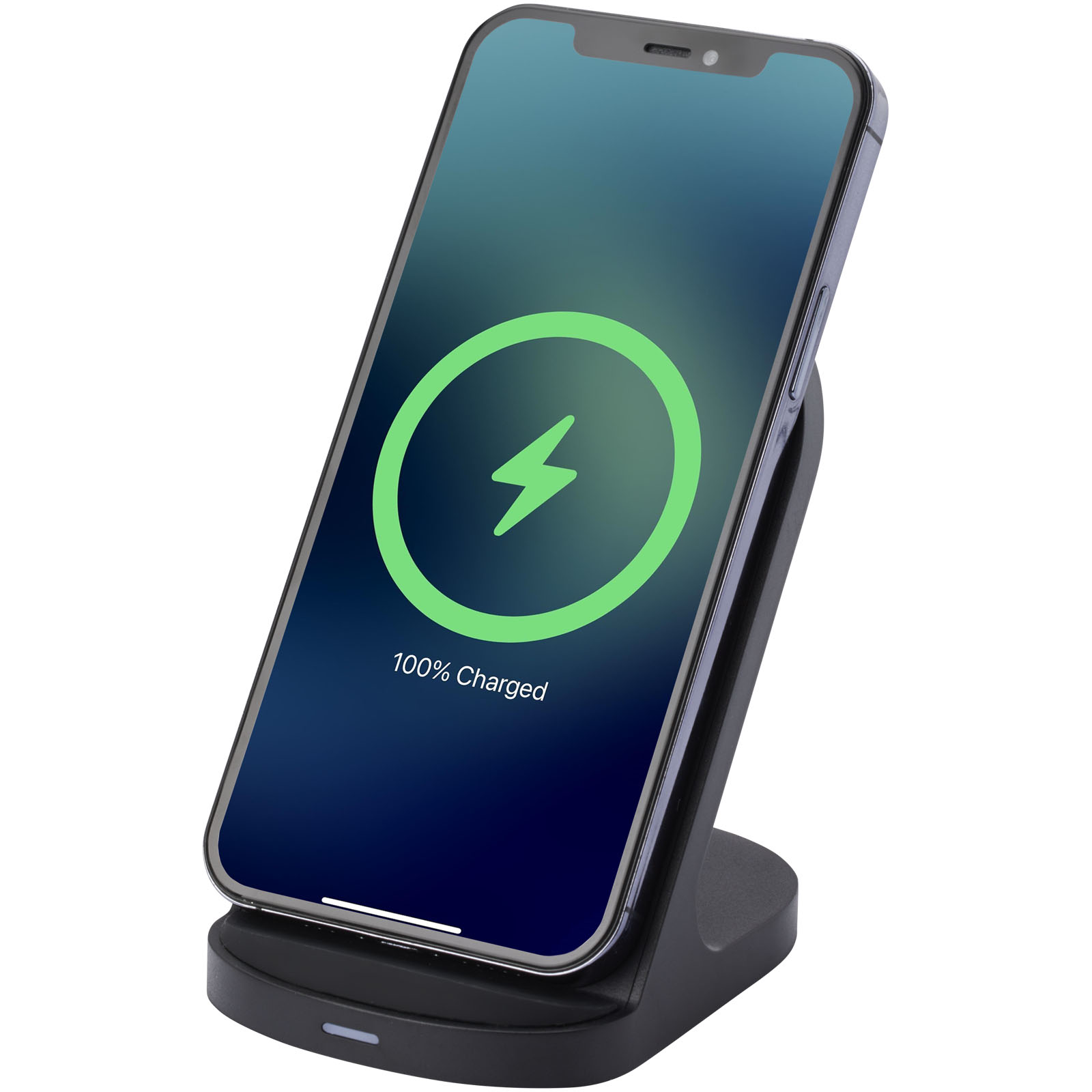 Socle de charge sans fil Loop de 15 W à double bobine en plastique recyclé