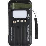 Vue 3 de Batterie de secours Soldy solaire à dynamo en plastique recyclé RCS de 10 000 mAh