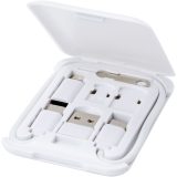 Vue 1 de Câble de recharge modulaire en plastique recyclé Savvy avec support de téléphone