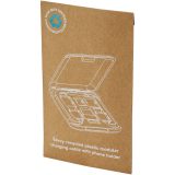 Vue 7 de Câble de recharge modulaire en plastique recyclé Savvy avec support de téléphone