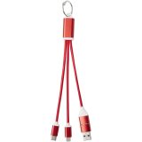 Vue 7 de Câble de charge 4-en-1 Metal en aluminium recyclé avec porte-clés