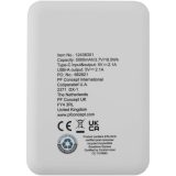 Vue 3 de Batterie de secours en plastique recyclé Asama type-C de 5 000 mAh
