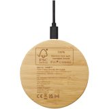 Vue 3 de Tapis de charge sans fil en bambou Essence de 15 W