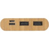 Vue 7 de Batterie de secours Tulda de 10,000 mAh en bambou